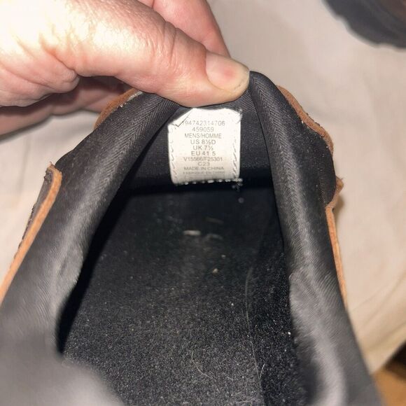 Lands End Mens Brown Leather Moc All Weather Slip On Loafer Size 8.5D - Picture 6 of 9